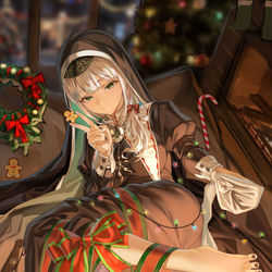 This is a pixiv picture whose title is 放在袜子里的就是圣诞礼物没错吧.