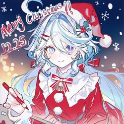 This is a pixiv picture whose title is Christmas Furina.