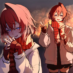 This is a pixiv picture whose title is アンジュと冬デート.