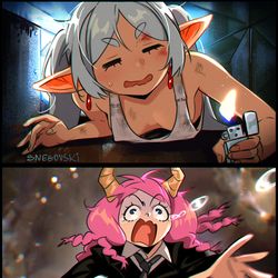 This is a pixiv picture whose title is Aura, Die Hard.