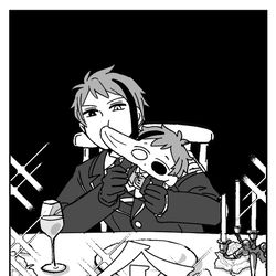 This is a pixiv picture whose title is Just for my Fins２　展示漫画.