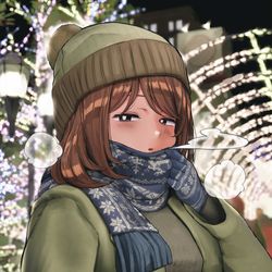 This is a pixiv picture whose title is 冬デート江美ちゃん.