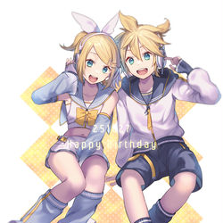 This is a pixiv picture whose title is 鏡音バースデー♪.