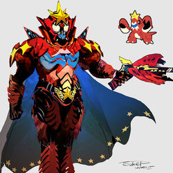 This is a pixiv picture whose title is シザリガーモチーフの騎士.