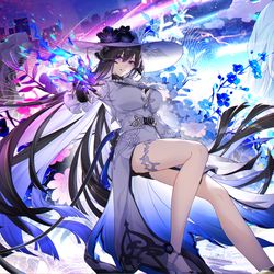 This is a pixiv picture whose title is 花与萤.