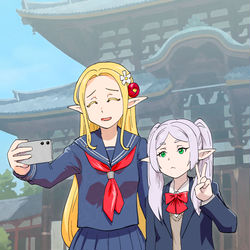 This is a pixiv picture whose title is 千年女子高生.