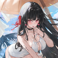 This is a pixiv picture whose title is 水着千咲.