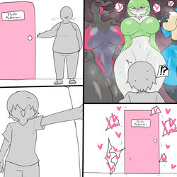 This is a pixiv picture whose title is 御三家.