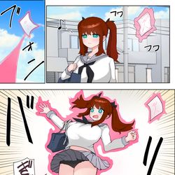 This is a pixiv picture whose title is 【Skeb】女性の落書き化.