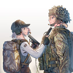 This is a pixiv picture whose title is 新刊「Gun×Girls＋δ」.