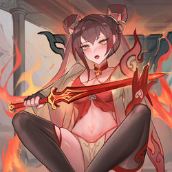 This is a pixiv picture whose title is 金丹明川.