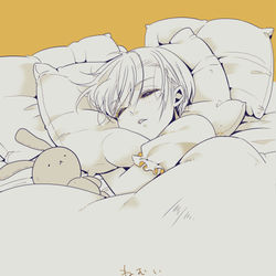 This is a pixiv picture whose title is 眠い.