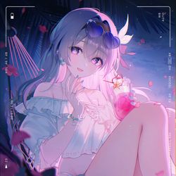 This is a pixiv picture whose title is 夏の夜のホタル🍸🎆.