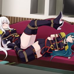 This is a pixiv picture whose title is Kyoka and Himari tied up.