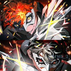 This is a pixiv picture whose title is 𝘼𝙏𝙩𝙖𝙘𝙆.