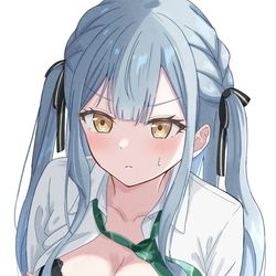 This is a pixiv picture whose title is さきちゃん（ブラ見せ）.