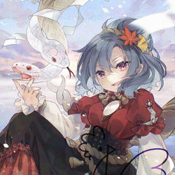 This is a pixiv picture whose title is 巳年神奈子さま！.