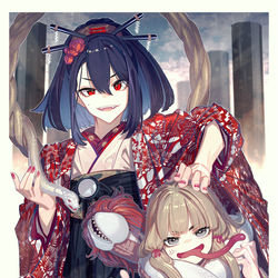This is a pixiv picture whose title is あけおめ守矢.
