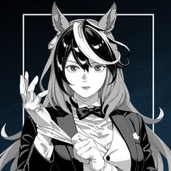 This is a pixiv picture whose title is タキシードウマ娘.