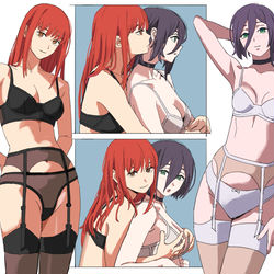 This is a pixiv picture whose title is Black x White.