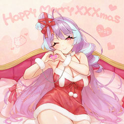 This is a pixiv picture whose title is ホリデー美雲ちゃん2025.