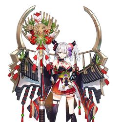 This is a pixiv picture whose title is 御城プロジェクト:RE 「[正月]安土城」.