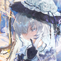 This is a pixiv picture whose title is 月代雪.