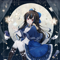 This is a pixiv picture whose title is skeb🌙✉.