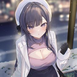 This is a pixiv picture whose title is 冬の待ち合わせ.