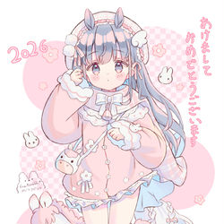 This is a pixiv picture whose title is ハッピーニューイヤー🐰💖✨.