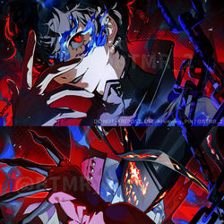 This is a pixiv picture whose title is 🃏⛓️.