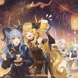 This is a pixiv picture whose title is 一年一度的贺图，2026新年快乐！！.