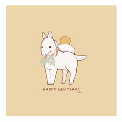 This is a pixiv picture whose title is 鏡餅馬.