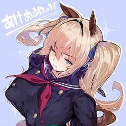 This is a pixiv picture whose title is あけおめ午年.