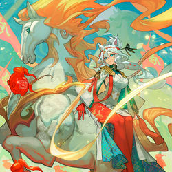 This is a pixiv picture whose title is 翔馬の天軍.