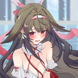 This is a pixiv picture whose title is 「み、見た…？」.