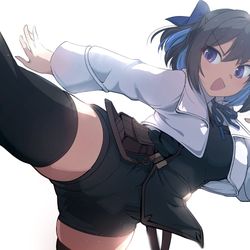 This is a pixiv picture whose title is トリ子キック.