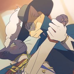 This is a pixiv picture whose title is バロンxルーン.