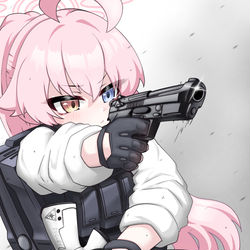 This is a pixiv picture whose title is 臨戦ホシノ.