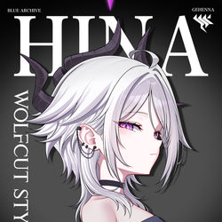 This is a pixiv picture whose title is WolfCut Hina💜.