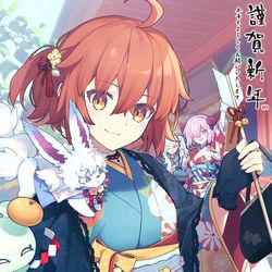 This is a pixiv picture whose title is 年賀絵2026.