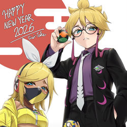 This is a pixiv picture whose title is カナリィコスリンちゃんとカラスバコスレンくん.