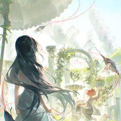 This is a pixiv picture whose title is 夢の隙間でまた会います.