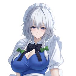 This is a pixiv picture whose title is 咲夜さん.