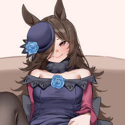 This is a pixiv picture whose title is 見せつけるライス.