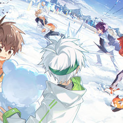 This is a pixiv picture whose title is 雪合戦❄.