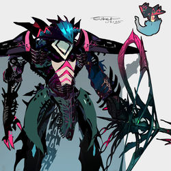 This is a pixiv picture whose title is ドラパルトモチーフの騎士（ポケモン）.