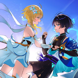 This is a pixiv picture whose title is 「会おう」　Happy Birth Day Wanderer.