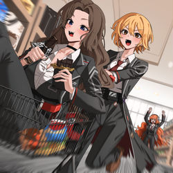 This is a pixiv picture whose title is 대형마트 습격사건.