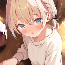 This is a pixiv picture whose title is 酔い看板娘.